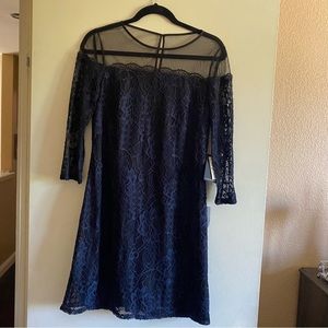Adrianna Papell Adele lace shift dress NWT